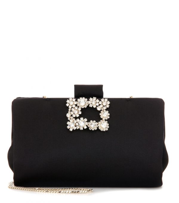 Soft Flowers embellished clutch