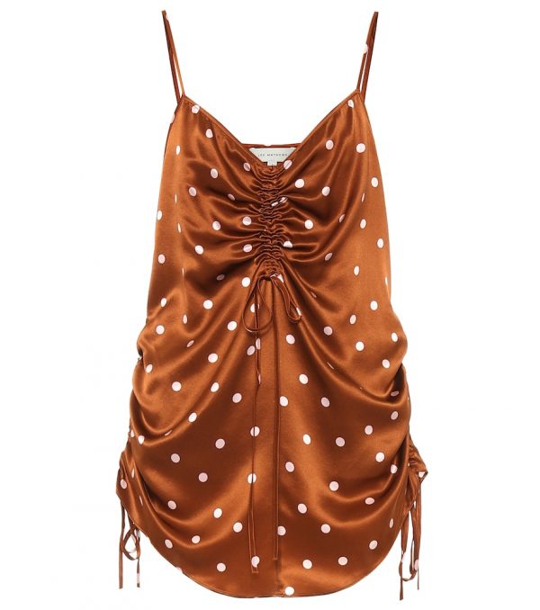 Talulah polka-dot silk-satin camisole