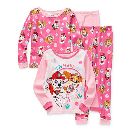 Toddler Girls 4-pc. Paw Patrol Pajama Set, 2t , Pink