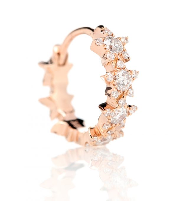 8mm Diamond Constellation Eternity Ring 18kt rose gold and diamond earring