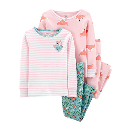 Carter's Toddler Girls 4-pc. Pajama Set, 3t , Pink