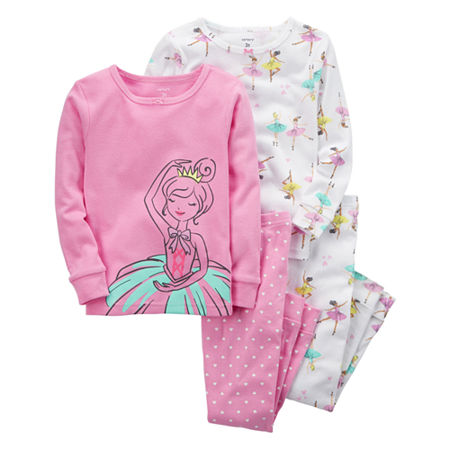 Carter's Toddler Girls 4-pc. Pajama Set, 4t , Pink