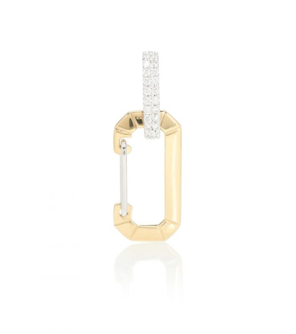 Chiara 18kt gold single earring with diamonds