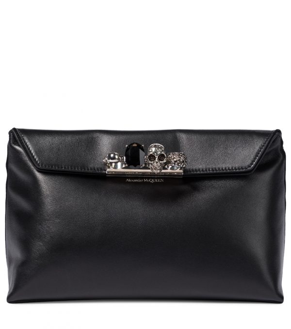 Four Ring leather clutch