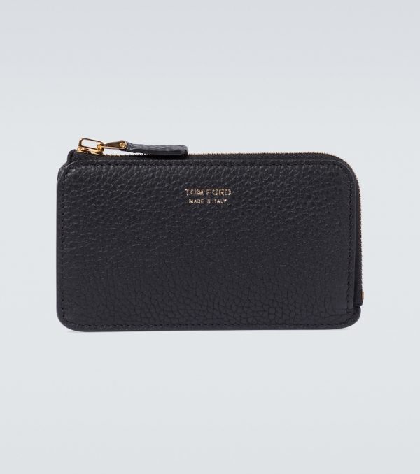 Medium zipped leather wallet