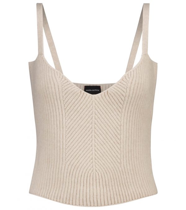 Ribbed-knit cashmere camisole