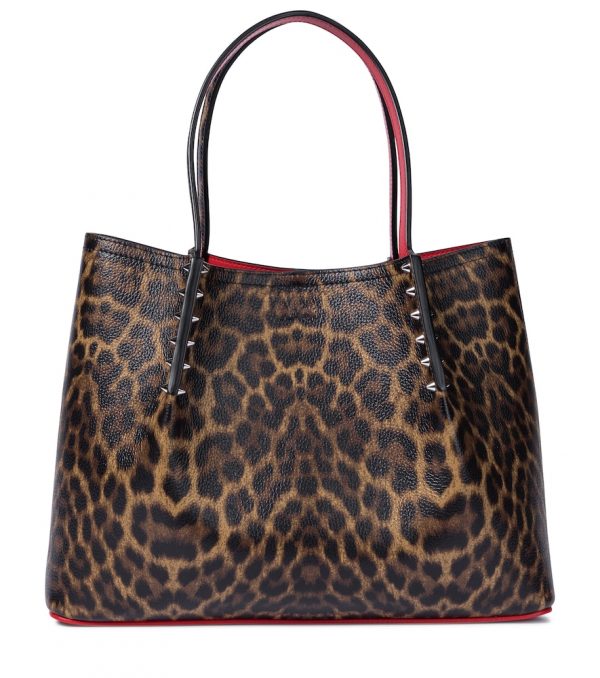 Cabarock Small leopard-print leather tote