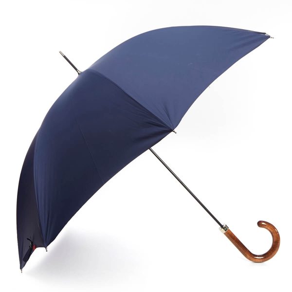 City Slim Gents Umbrella with Scorch Polish Maple Handle - French Navy