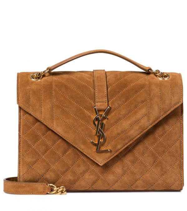 Envelope Medium suede crossbody bag