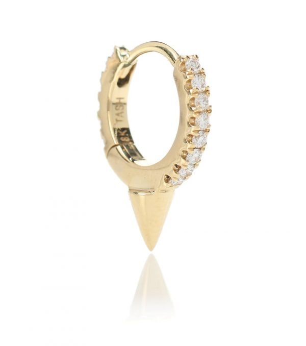 Single Spike Clicker 18kt gold and diamond earring