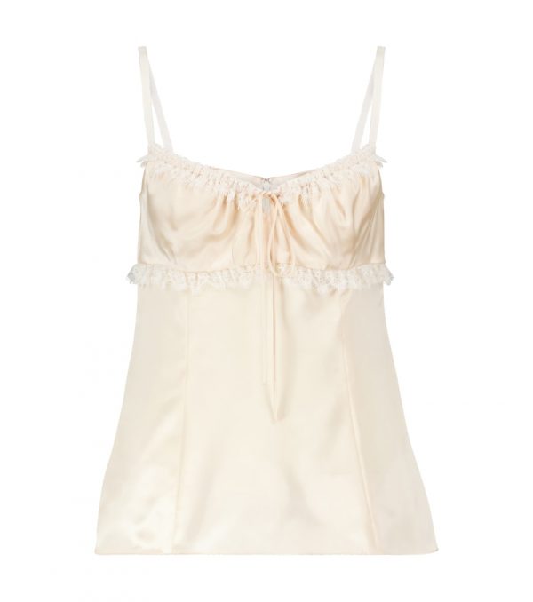 Siria lace-trimmed satin camisole