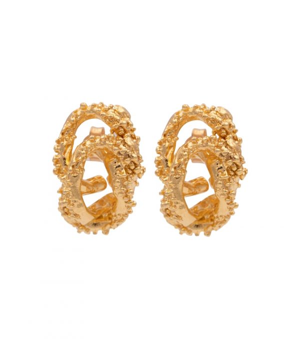 Aphrodite 24kt gold-plated earrings