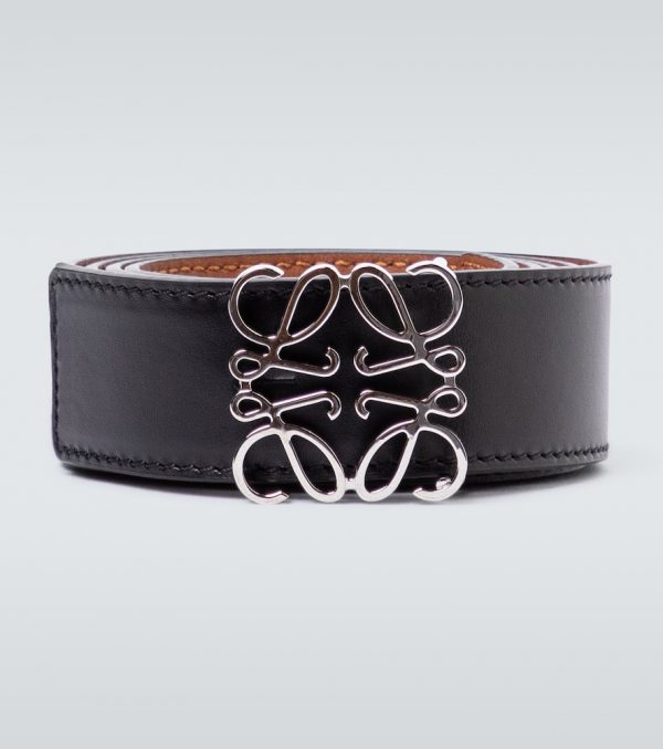 Anagram reversible leather belt