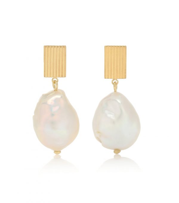 Barroco 9kt gold and pearl earrings