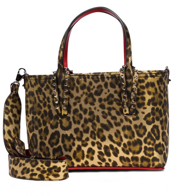 Cabata Small leopard-print leather tote