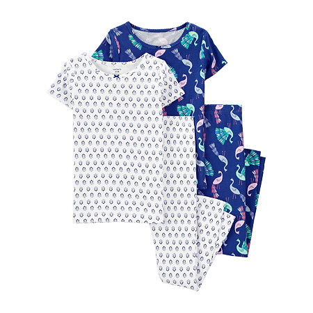 Carter's Little & Big Girls 4-pc. Pajama Set, 7 , Blue