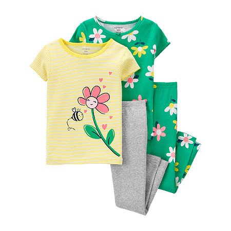 Carter's Toddler Girls 4-pc. Pajama Set, 3t , Green