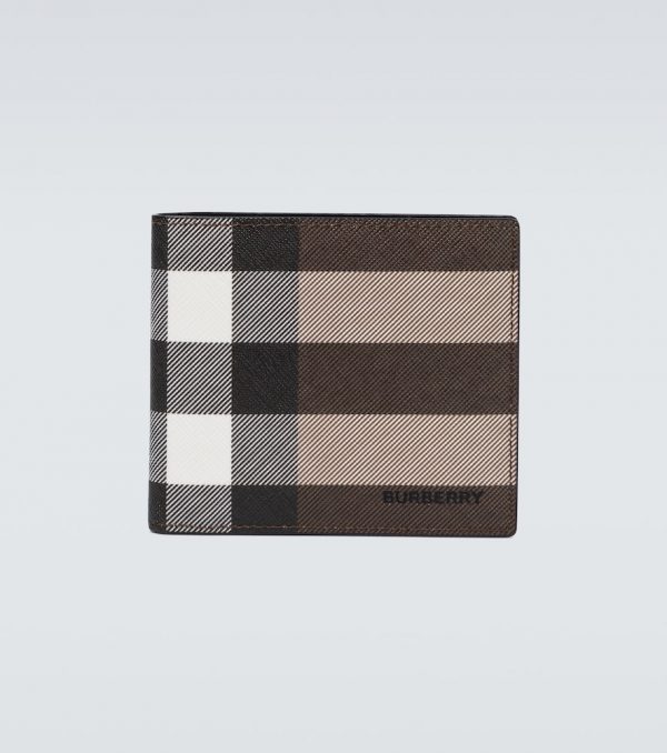 Checked bifold wallet