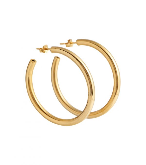 Exclusive to Mytheresa - Large 18kt gold-plated hoop earrings