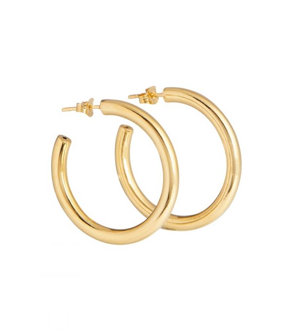 Exclusive to Mytheresa - Medium 18kt gold-plated sterling silver hoop earrings
