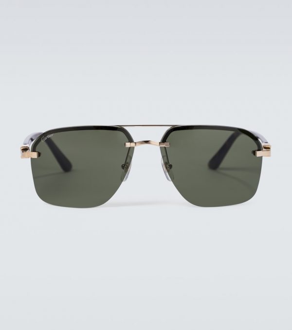 Frameless aviator sunglasses