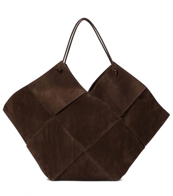 Intrecciato Medium suede tote