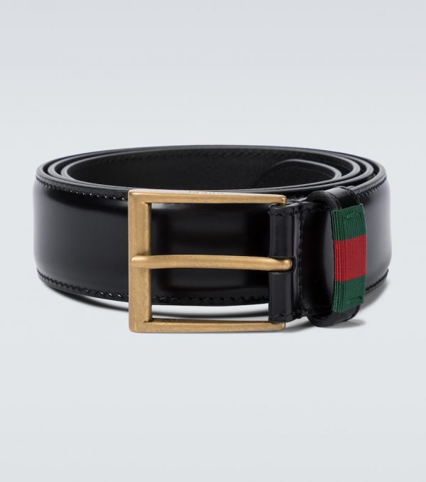 Leather belt with Web
