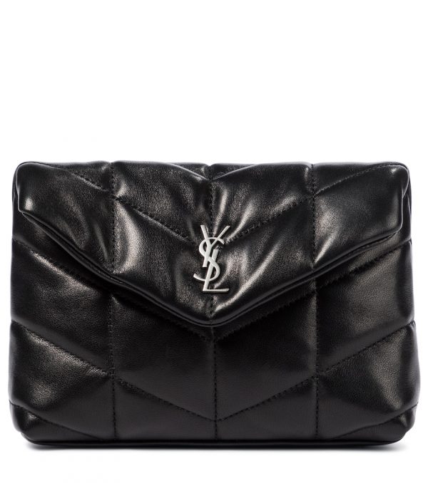 Loulou Puffer leather clutch