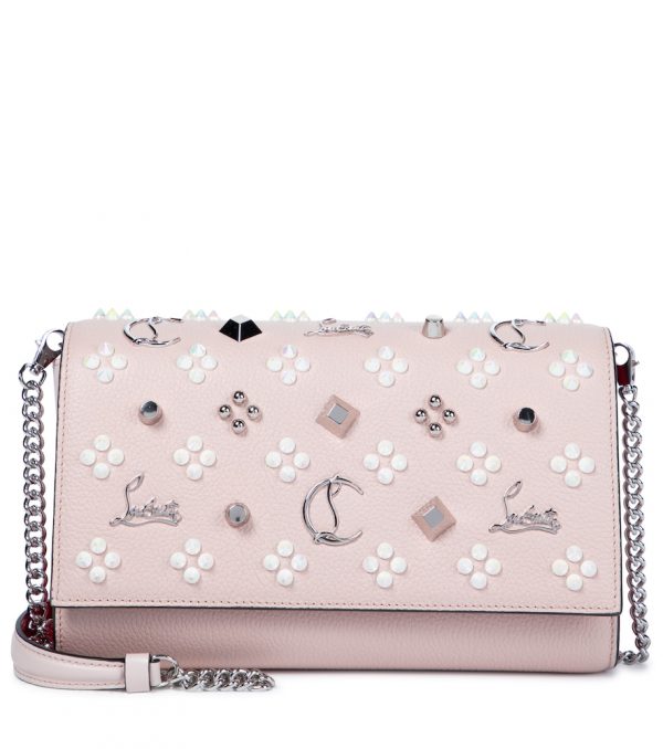 Paloma embellished leather clutch