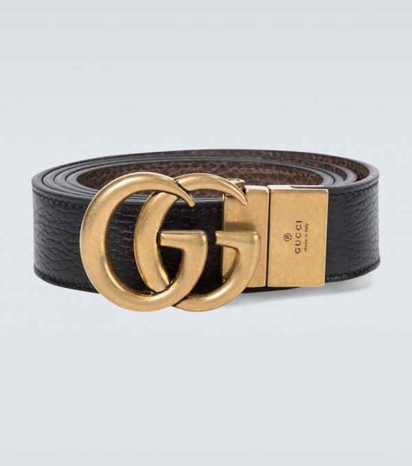 Reversible leather belt