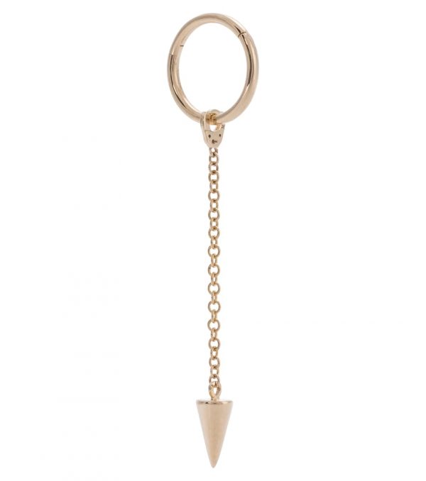 Spike Pendulum 14kt gold single earring