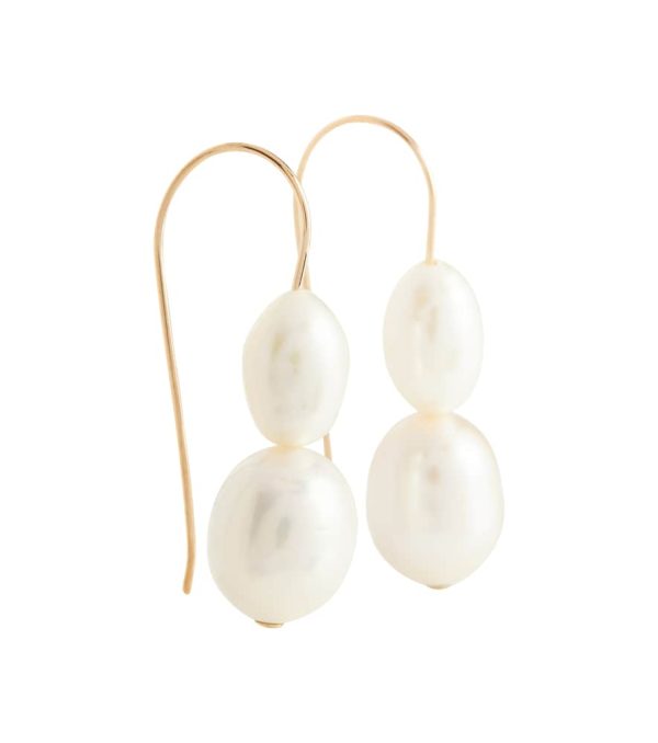 14kt gold earrings with pearls