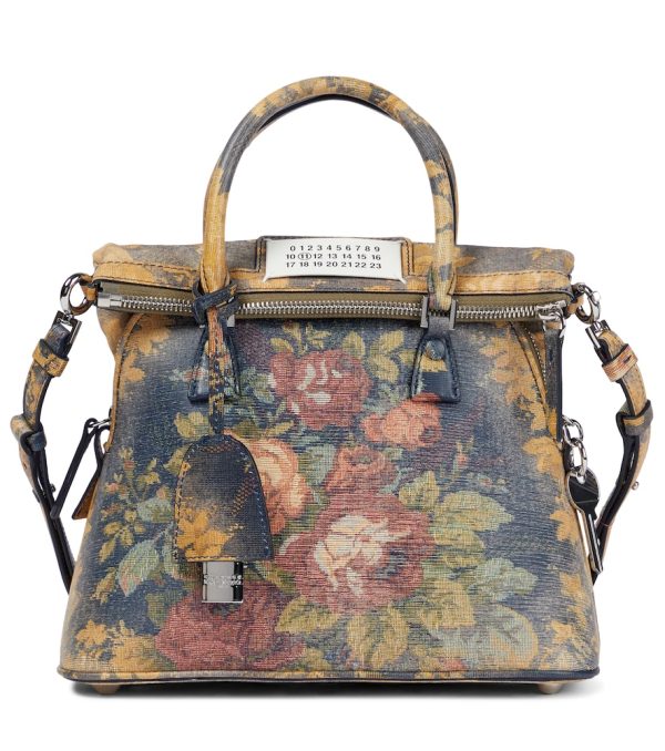 5AC Mini floral leather tote