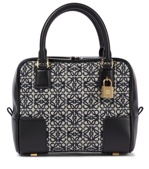 Amazona 19 Square jacquard and leather tote