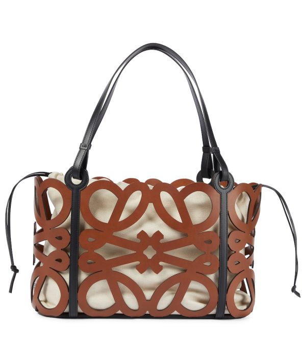 Anagram Medium cutout leather tote