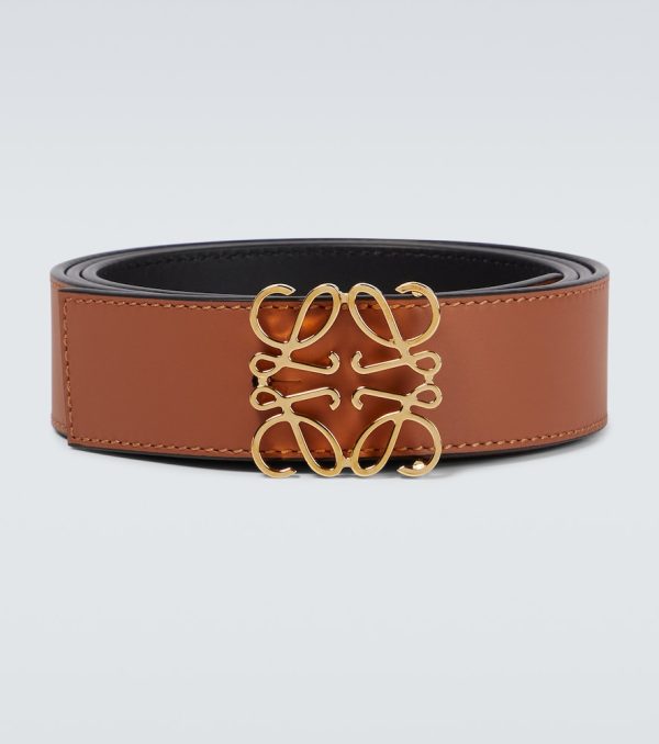 Anagram leather belt