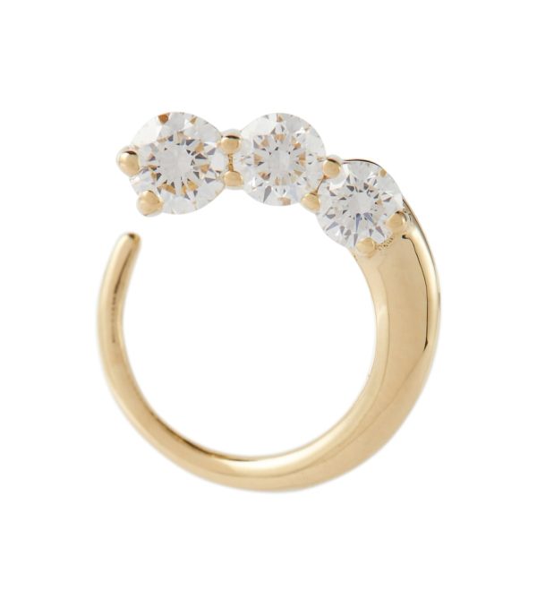 Aria Earwrap 18kt yellow gold single earring with diamonds