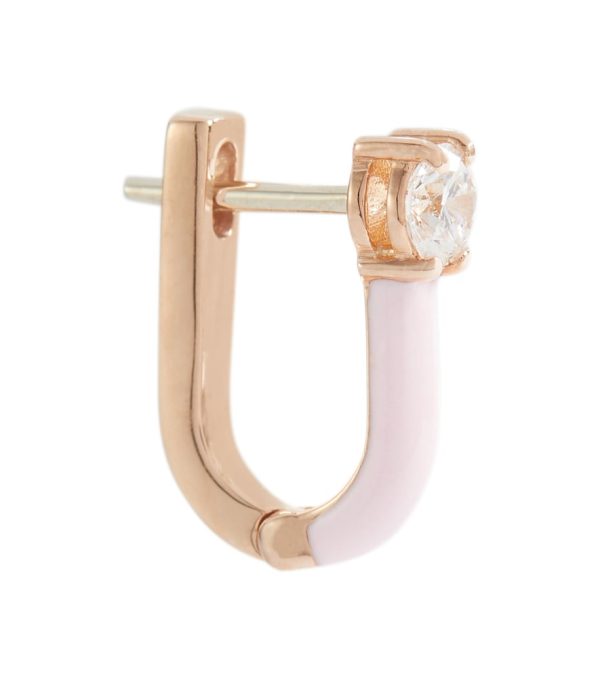 Aria U 18kt rose gold single earring with diamond