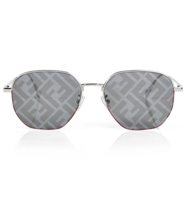 Aviator Baguette metal sunglasses