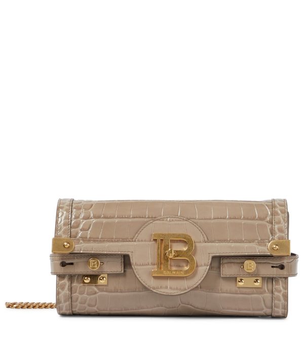 B-Buzz 23 croc-effect leather crossbody bag