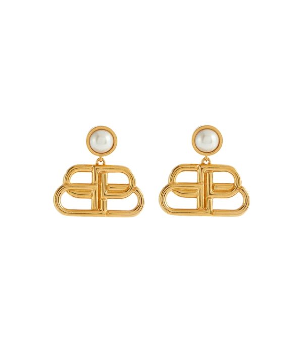 BB-pendant stud earrings