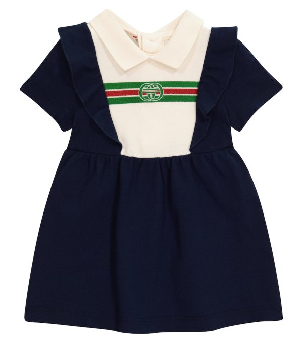 Baby cotton piqué polo dress