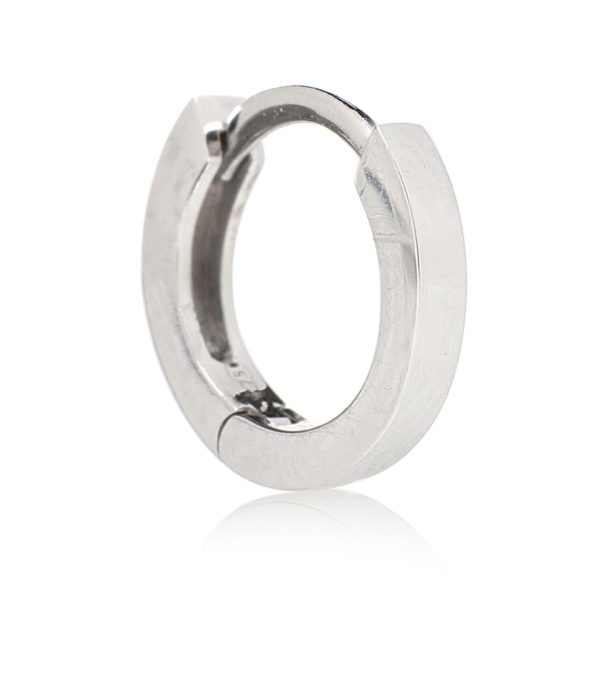 Berbere 18kt white gold single hoop earring