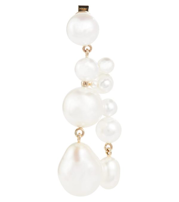 Beverly 14kt gold earrings with pearls