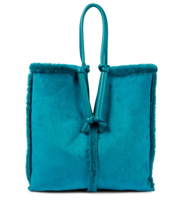 Bolster reversible shearling tote