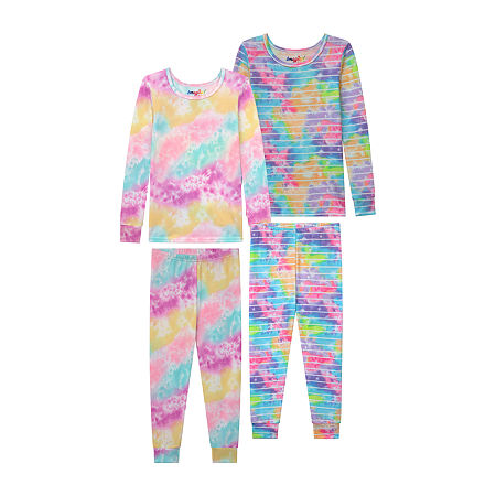Btween Big Girls 4-pc. Pajama Set, 12 , Pink