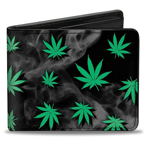 Buckle-Down Men's Bifold Wallet Weed, Multicolor, 4.0 x 3.5