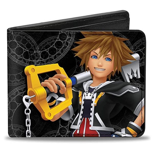 Buckle-Down Mens Buckle-down Bifold Kingdom Hearts Ii Bi Fold Wallet, Multicolor, 4.0 x 3.5 US