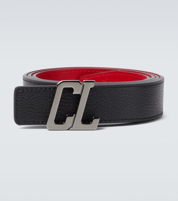 CL logo leather belt