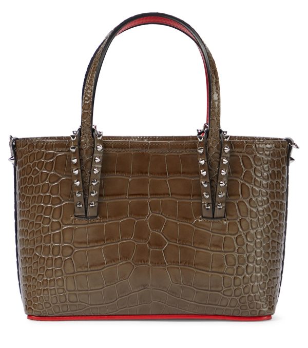 Cabata Mini croc-effect leather tote